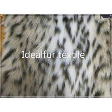 Three Tone Jacquard Leopard Faux Fur /Artificial Fur